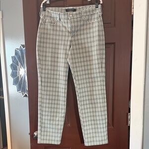 Liverpool Men's Black and White Plaid Chinos